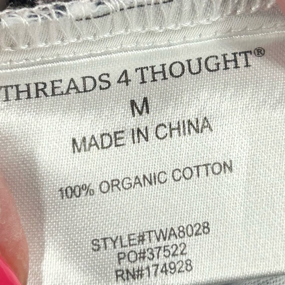 Threads 4 Thought Organic Gauze V-Neck Top Size Medium Boho Sustainable‎ Cool - Picture 5 of 5